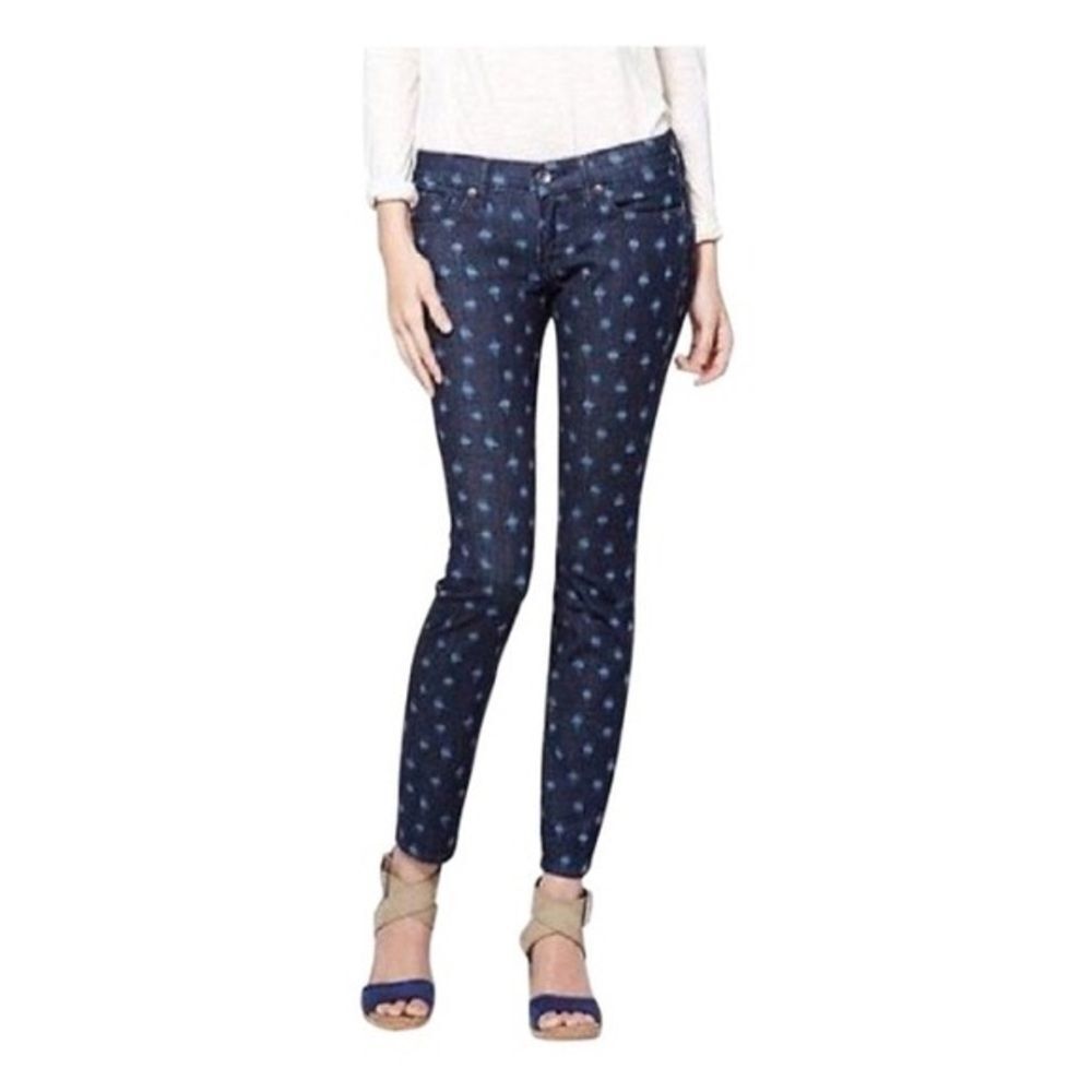 Lucky Brand Charlie Skinny Jeans 27 IKAT Dot